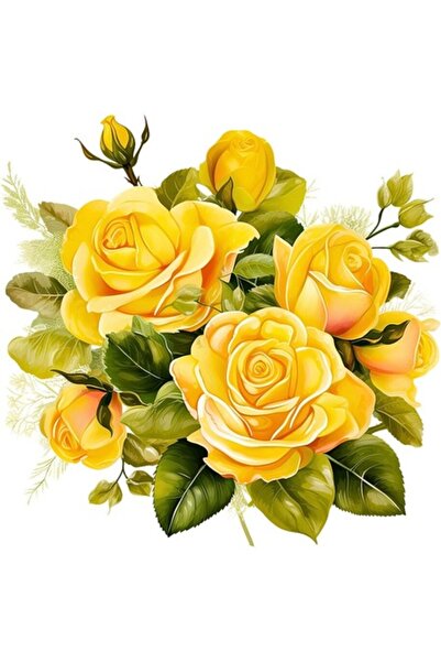 OEM Διακοσμητικό αυτοκόλλητο, μπουκέτο με τριαντάφυλλα, 61 εκ.