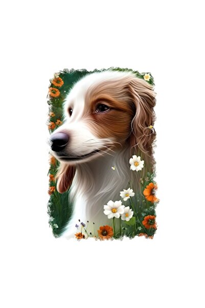 OEM Διακοσμητικό αυτοκόλλητο, κουτάβι, καφέ, 85 εκ.