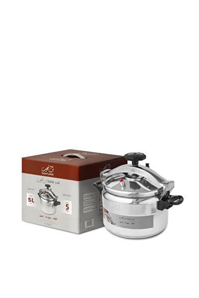 Bin Shihoun Ben Shihon Aluminum Pressure Cooker, 5 Liter Capacity, Color: Silver