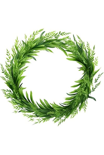 OEM Autocolant decorativ, coroană de iarbă, verde