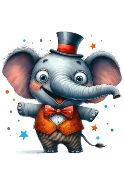 OEM Διακοσμητικό αυτοκόλλητο, ελέφαντας, γκρι