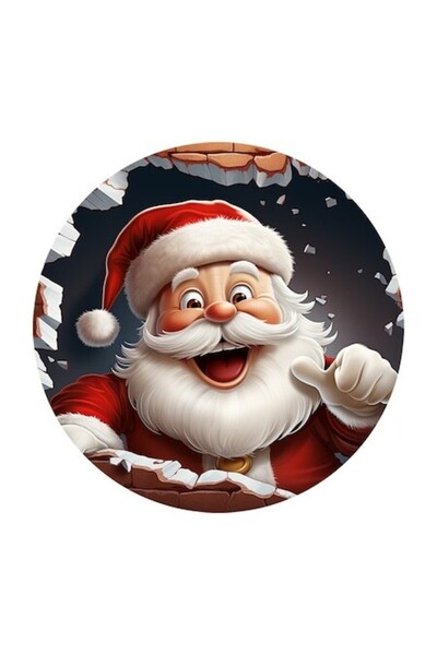 OEM Διακοσμητικό αυτοκόλλητο, Χριστούγεννα, Άγιος Βασίλης, Πολύχρωμο