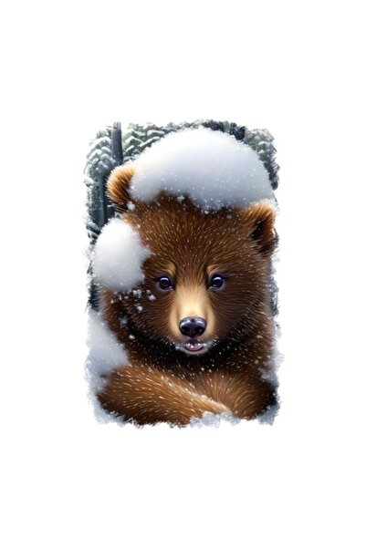 OEM Διακοσμητικό αυτοκόλλητο, Αρκουδάκι, Καφέ, 85 εκ.