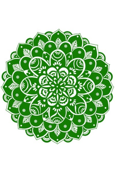 OEM Autocolant decorativ, Mandala, Verde, 60 cm