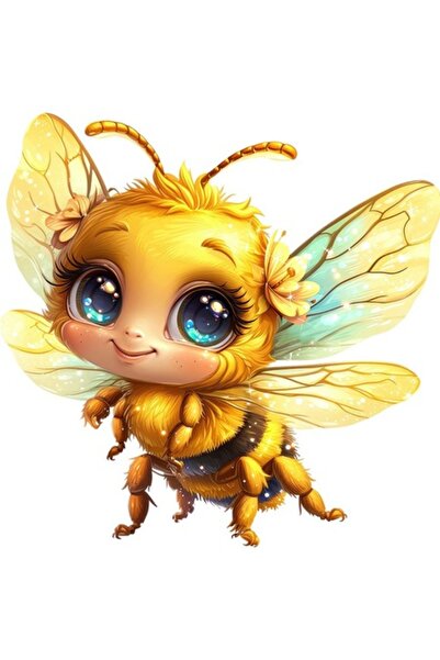 OEM Διακοσμητικό Αυτοκόλλητο, Μέλισσα, Κίτρινο