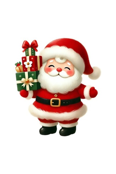 OEM Διακοσμητικό Αυτοκόλλητο, Χριστούγεννα, Άγιος Βασίλης, Κόκκινο