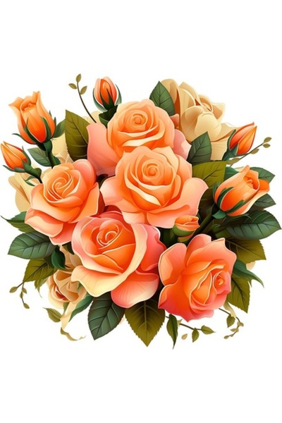 OEM Autocolant decorativ, Buchet de trandafiri, 61 cm