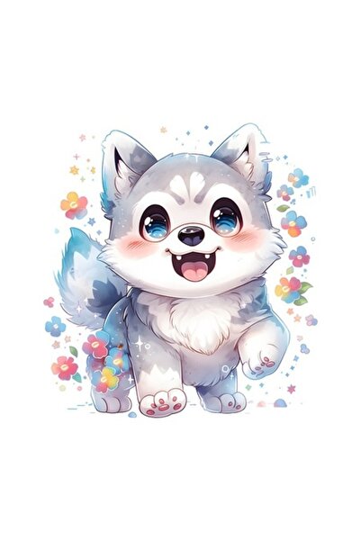 OEM Διακοσμητικό αυτοκόλλητο, κουτάβι, πολύχρωμο