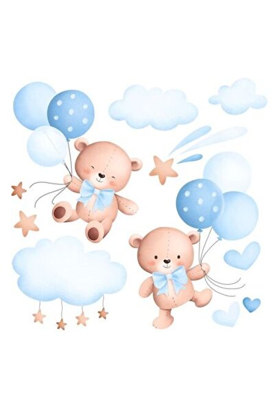 OEM Autocolant decorativ, bebeluș băiețel, ursuleți de pluș