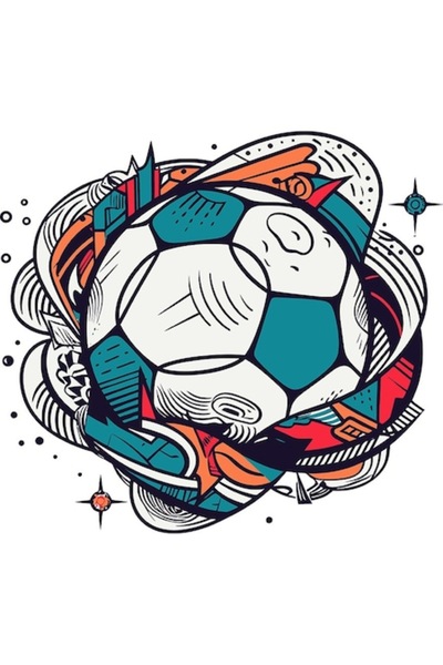 OEM Διακοσμητικό αυτοκόλλητο, μπάλα ποδοσφαίρου, 66 εκ.