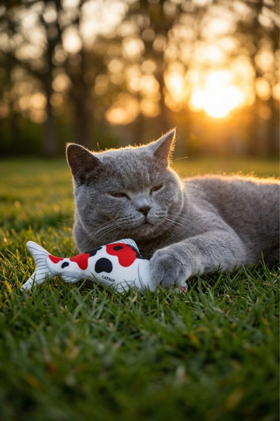 Mivra Pets Koi Balığı Figürlü Kedi Oyuncağı 23 cm Isırma ve Tırmalama Yastığı