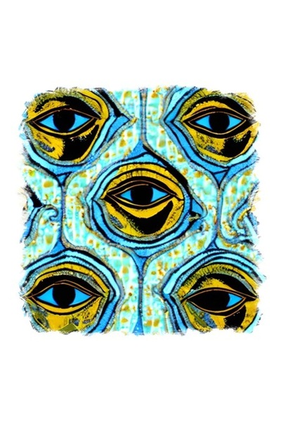 OEM Autocolant decorativ, ochi, turcoaz, 55 cm