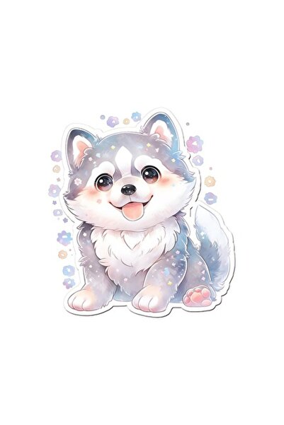 OEM Διακοσμητικό αυτοκόλλητο, κουτάβι, πολύχρωμο