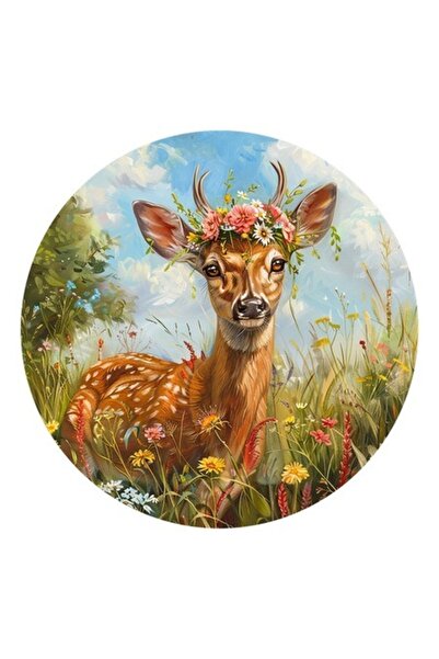 OEM Διακοσμητικό αυτοκόλλητο, ελάφι, καφέ