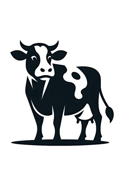 OEM Διακοσμητικό αυτοκόλλητο, αγελάδα, μαύρο