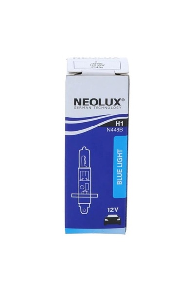 NEOLUX Bec auto cu halogen H1 55W 12V, lumină albastră