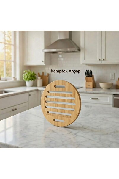 kamptek kamp teknolojisi Kamptek Ξύλινη Στρογγυλή Βάση / Βάση για Κατσαρόλες ...