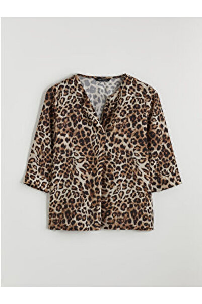LC Waikiki M1 Sezon Beige Collared Blouse, Pack of Leopard Printed