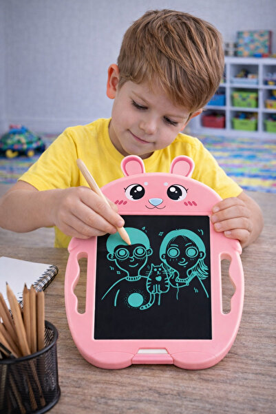 Toys لوح رسم إلكتروني للأطفال بشكل أرنب – سبورة رسم تعليمية قابلة للمسح