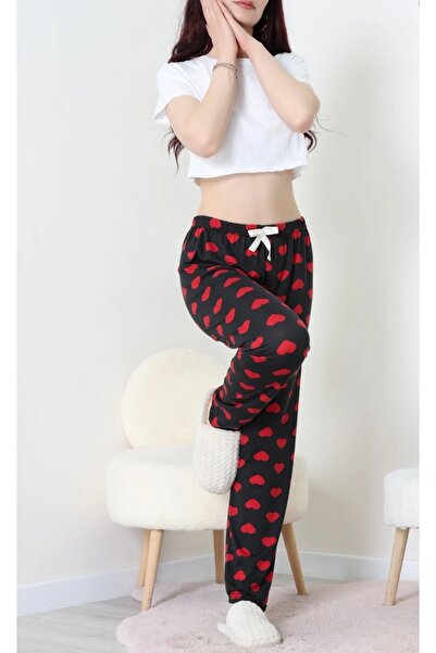DuRu LiNe 🌙 Rahatlığın En Şık Hali! Desenli Yüksek Bel Milan Kadın Pijama Al...