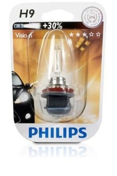 Philips Bec auto cu halogen Vision +30% H9 65W 12V 12361B1