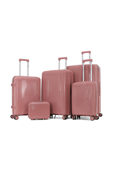 DILIXI PP Lightweight Hard Shell 5-Piece Luggage Set with TSA Lock & 360° Spi...