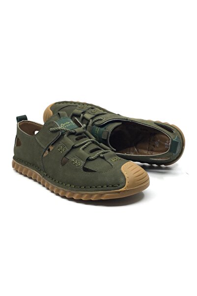 Luis Figo %100 Leather Orthopedic Men's Summer Comfortable Daily Sandals Sand...