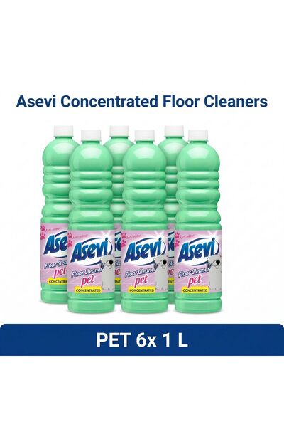 ASEVI Set de 6 bucăți SOLUȚIE PENTRU PARDOSELI 1L PET