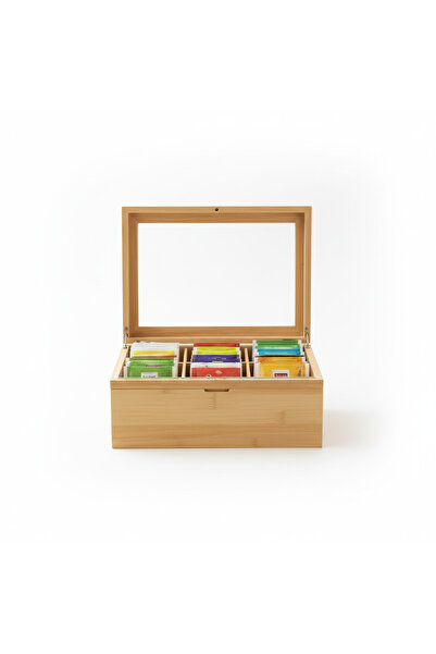 Solomungo Bamboo 6-Compartment Tea Box 19*25,5*9 cm