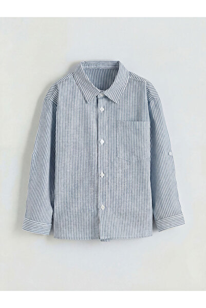LC Waikiki Striped Linen Blended Boy's Shirt