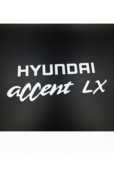 İŞCAN MOTOR Hyundai Accent LX Sticker SET BEYAZ (BAGAJ LOGO YAZI) Takımı