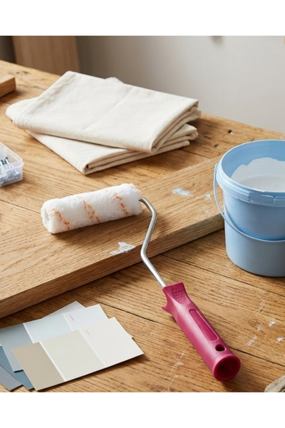 Lisinya مجموعة فرشاة طلاء صغيرة، فرشاة دوارة 10 سم، جهاز طلاء الجدران مع 6 فر...