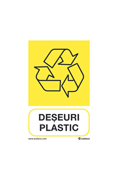 OEM Plastic recycling sign, adhesive, size 150 x 100 mm
