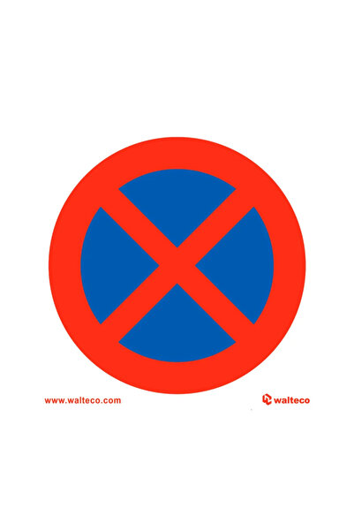 OEM Προειδοποιητική πινακίδα "Απαγορεύεται η στάση!", αυτοκόλλητη, Ø 92 mm