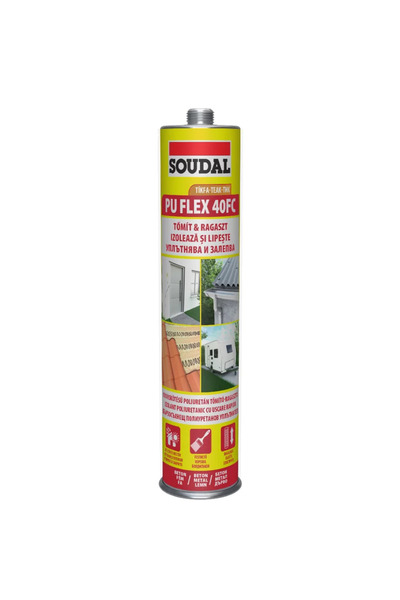 OEM Mastic poliuretanic Soudal PU Flex 40FC, pentru beton si metal, teak, 300 ml