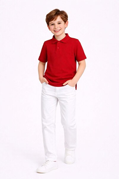 Nacar Erkek Çocuk Polo Yaka Tişört ve Pantolon Kombini 23 Nisan 29 Ekim Göste...