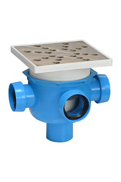 OEM Sifon pardoseala, inox/plastic, 3 intrari Ø 40 mm, iesire verticala Ø 50 mm