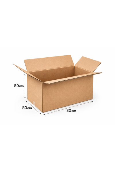 ARDEM AMBALAJ Kutu Koli Boş Karton 80x50x50 cm Büyük Boy 1 Adet Çift Oluklu T...