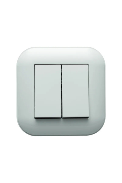 OEM Intrerupator dublu Ovivo Loft, clasic, IP20, alb