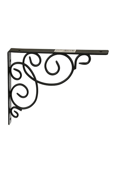 OEM Shelf support, wrought iron, 230 x 200 x 20 mm, black