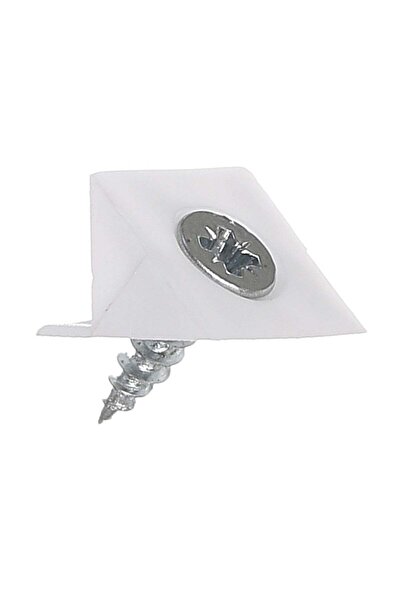 OEM Fixing screw, with plastic, white (set of 8 pieces)