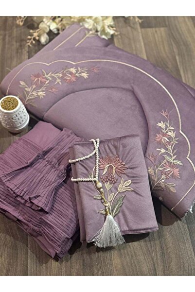 Generic Prayer Rug Set with Cover, Prayer Beads, and Incense Burner for Women