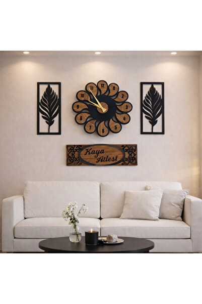 yucisaatleri Papatya modeli duvar saati 40 cm çiçekler 30 cm kişiye özel no 2...