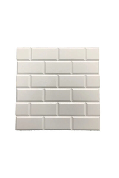 OEM Διακοσμητική ψευδοροφή, διογκωμένη πολυστερίνη, 15 mm, 50 x 50 cm, λευκό