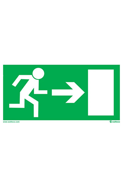 OEM Emergency exit sign, right, size 200 x 100 mm