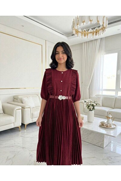 alqarat Tulin Royal Pleated Dress