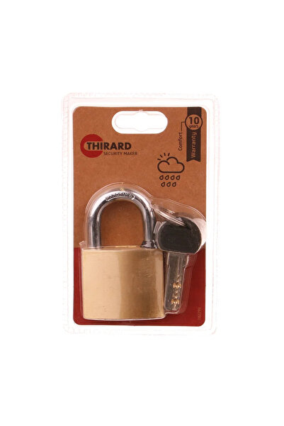 OEM Λουκέτο με κλειδί, για εξωτερική χρήση, Thirard, ορείχαλκος, 50 mm