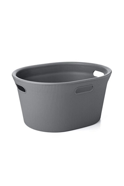 OEM Καλάθι πλυντηρίου Baobab 40 λίτρων, γκρι, με λαβές
