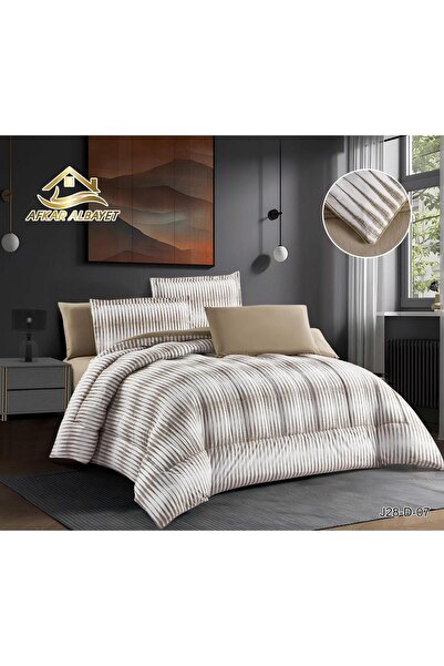 Afkar Albayet مفرش نفرين مشجر 6 قطع قماش نيل حشوة ممتاز