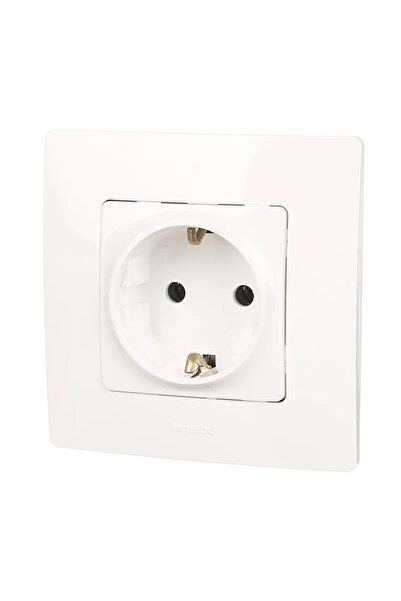 OEM Πρίζα σούκο Legrand Niloe απλή, κλασική, IP20, λευκή